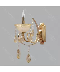 Aplica Giala, 1*E14, Auriu, Metal si Cristal