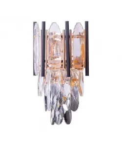 Aplica Cristal Helga 2x E27 Auriu Negru