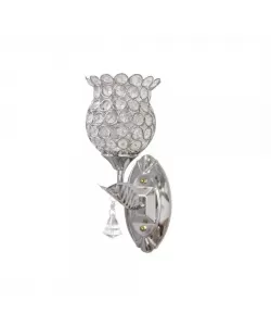 Aplica Janeiro, 1*E27, Argintiu, Metal si Cristal