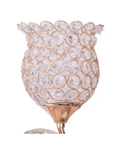 Aplica Janeiro, 2*E27, Auriu, Metal si Cristal