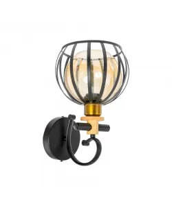 Aplica Junda, 1*E27, Metal, Negru