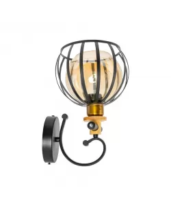 Aplica Junda, 1*E27, Metal, Negru