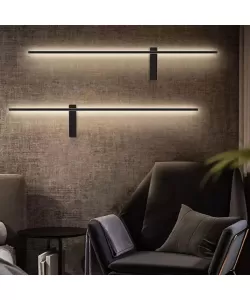 Aplica LED Akasma 48W, Silicon si Metal, Negru