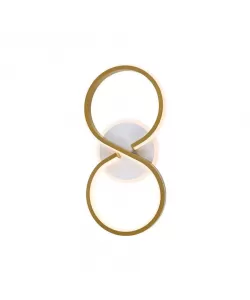 Aplica LED Akilina 48W, Acril si Metal, Alb si Auriu