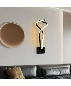 Aplica LED Aubrie, 40W, Negru cu Alb, Lumina Rece/Calda/Neutra