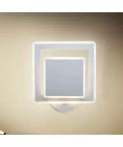 Aplica LED Bee, 24W, 3000/4000/6000K, Alb, Patrata