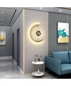 Aplica LED Brecken 18W Ceas Integrat Auriu Negru