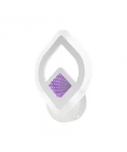 Aplica LED Celin 3D, 20W, Acril, Alb