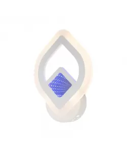 Aplica LED Celin 3D, 20W, Acril, Alb