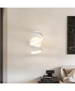 Aplica LED Ceren 24W, Silicon si Metal, Alb