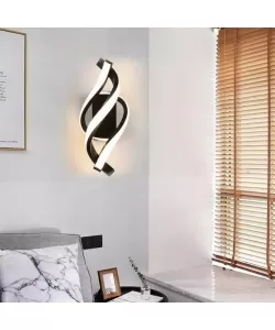 Aplica LED Ray 20W Alb Negru