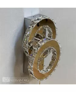 Aplica LED Cristal Jefferson 32W Argintiu