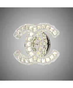 Aplica LED Cristal Yanira 28W, Argintiu
