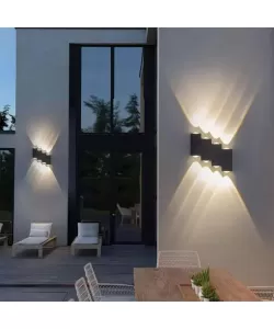 Aplica LED de Exterior Aeetes, 8W, Metal, Negru