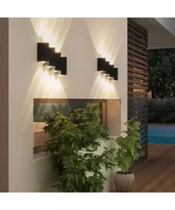 Aplica LED de Exterior Aeetes, 8W, Metal, Negru