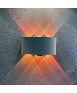 Aplica LED de Exterior Beno, 6W, RGB, Metal, Alb