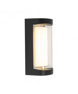 Aplica LED de Exterior Han, 12W, Metal, Negru