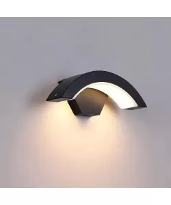 Aplica LED de Exterior Harera, 12W, Metal, Negru