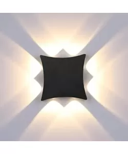 Aplica LED de Exterior Jojo, 8W, Metal, Negru