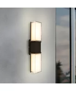 Aplica LED de Exterior Liliane, 10W, Metal, Negru