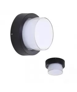 Aplica LED de Exterior Parsley, 12W, Metal, Negru