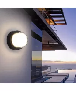 Aplica LED de Exterior Parsley, 12W, Metal, Negru