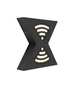 Aplica LED de Exterior Retelis, 12W, Metal, Negru