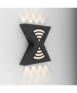 Aplica LED de Exterior Retelis, 12W, Metal, Negru