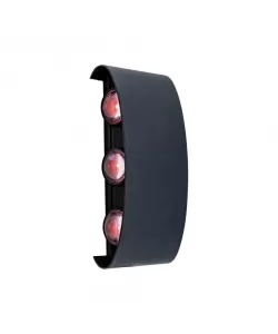 Aplica LED de Exterior Ronin, 6W, RGB, Metal, Negru