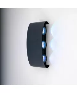 Aplica LED de Exterior Ronin, 6W, RGB, Metal, Negru