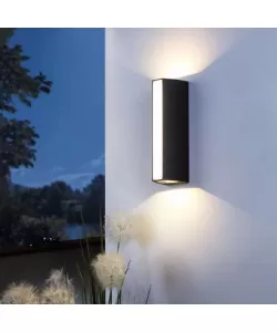 Aplica LED Exterior Carina, 20W, Negru, 3000K, Metal