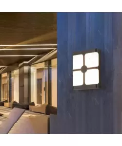 Aplica LED Exterior Timeea, 20W, Negru, 6000K