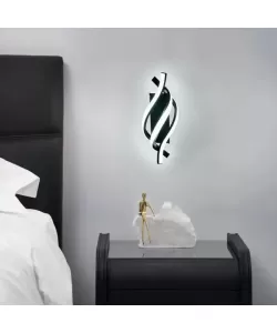 Aplica LED Genevieve 14W Alb Negru