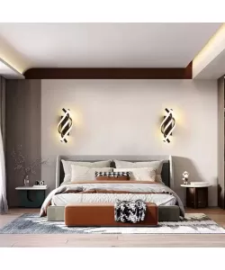 Aplica LED Genevieve 14W Alb Negru