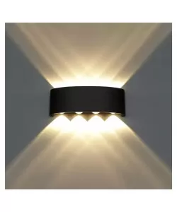 Aplica LED Gina Exterior, 8W, Negru, 3000K