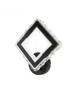 Aplica LED Haidi, 24W, Cristal, Negru