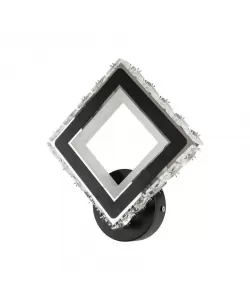 Aplica LED Haidi, 24W, Cristal, Negru