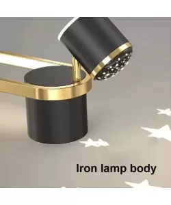 Aplica LED Hayden 20W Negru Auriu