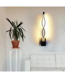 Aplica LED Johari, 34W, Negru, Lumina Rece/Calda/Neutra