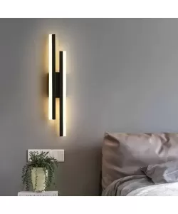 Aplica LED Lyra, 18W, Acril, Alb Negru