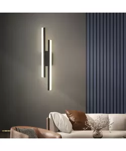 Aplica LED Lyra, 18W, Acril, Alb Negru