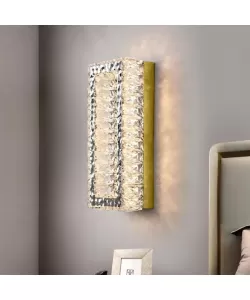 Aplica LED Meisto, 13W, Cristal, Auriu