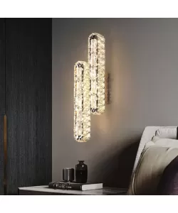 Aplica LED Priscila, 10W, Cristal, Argintiu