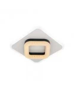 Aplica LED Rensis, 19W, Acril, Alb si Negru