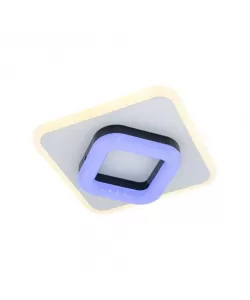 Aplica LED Rensis, 19W, Acril, Alb si Negru