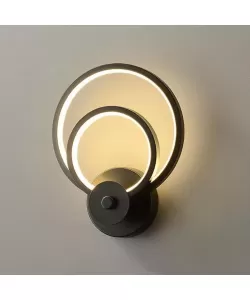 Aplica LED Saturn, 48W, Negru