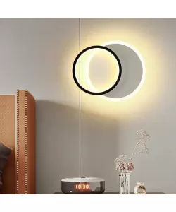 Aplica LED Smalon, 11W, Negru si Alb, IP.20, Rotunda, 4000K