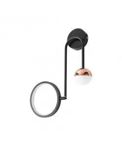 Aplica LED Tania, 34W, Negru cu Auriu, 3000/4000/6000K