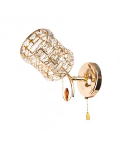 Aplica Lisa, 1*E27, Metal si Cristal, Auriu