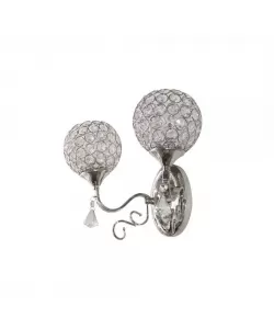 Aplica Mihaela, 2*E27, Crom, Metal si Cristal